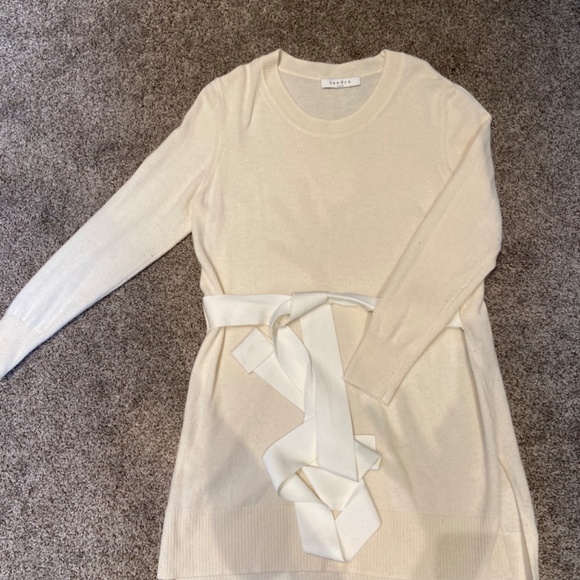 Sandro Paris Coline ivory belted sweater - Picture 2 of 2